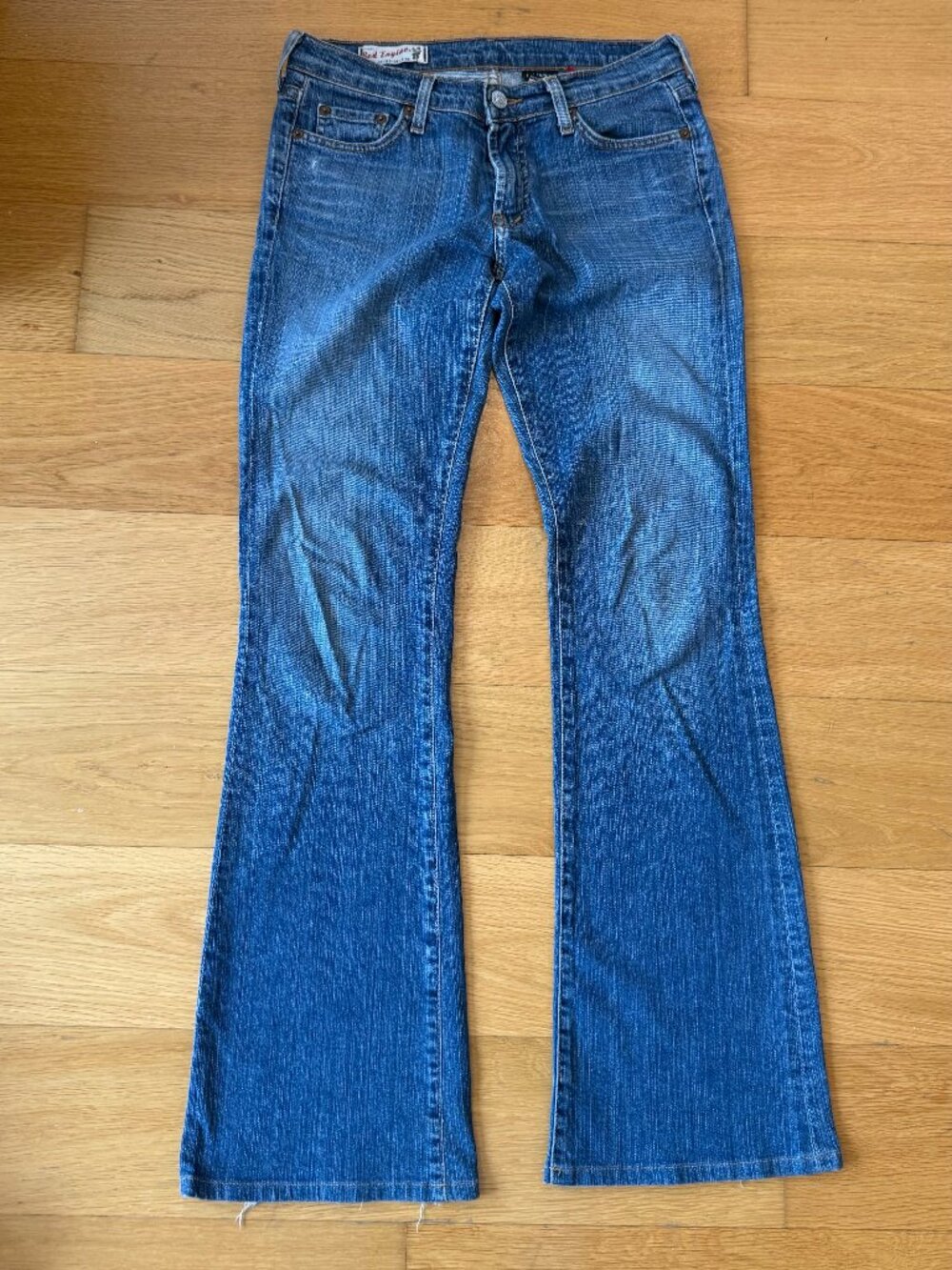 Vintage Red Engine Low Rise Jeans